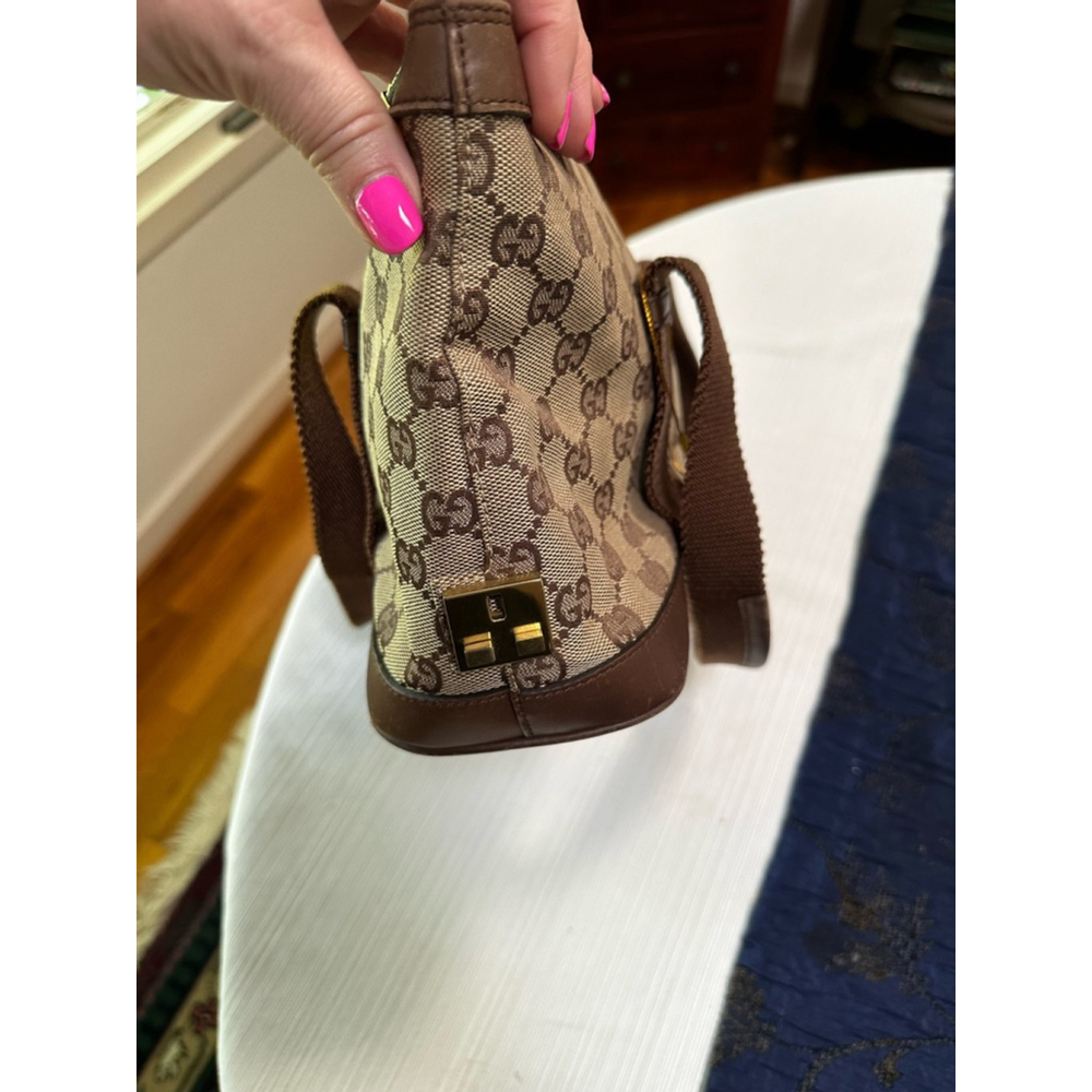 Gucci Beige Brown Canvas & Leather Small Tote Bag - Picture 7 of 15